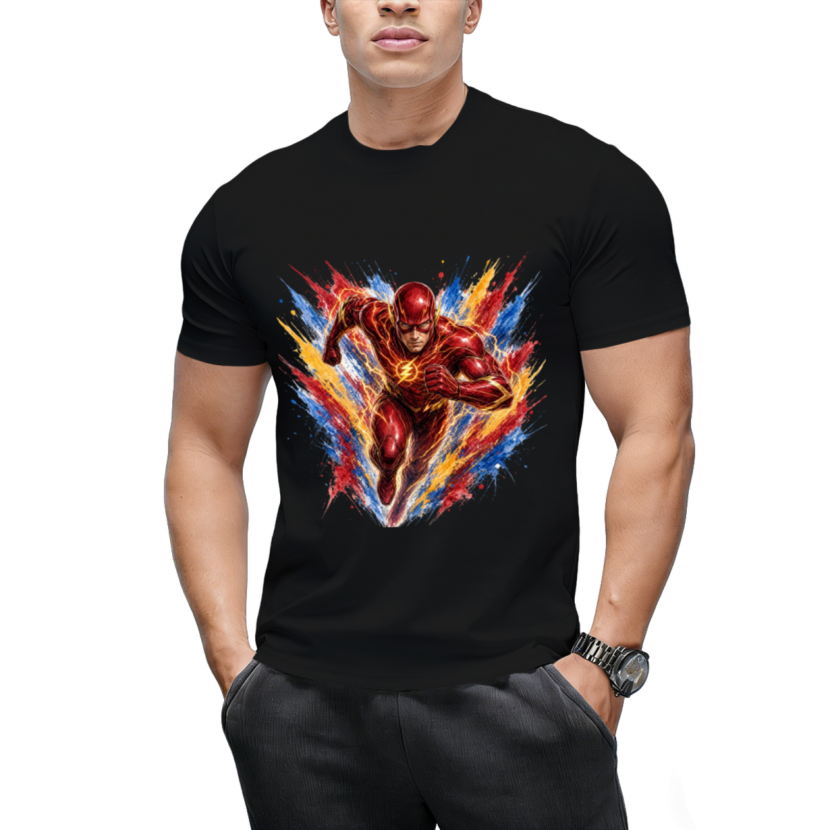 Lightning Newsprint Men's T-Shirt for Weekend Plans