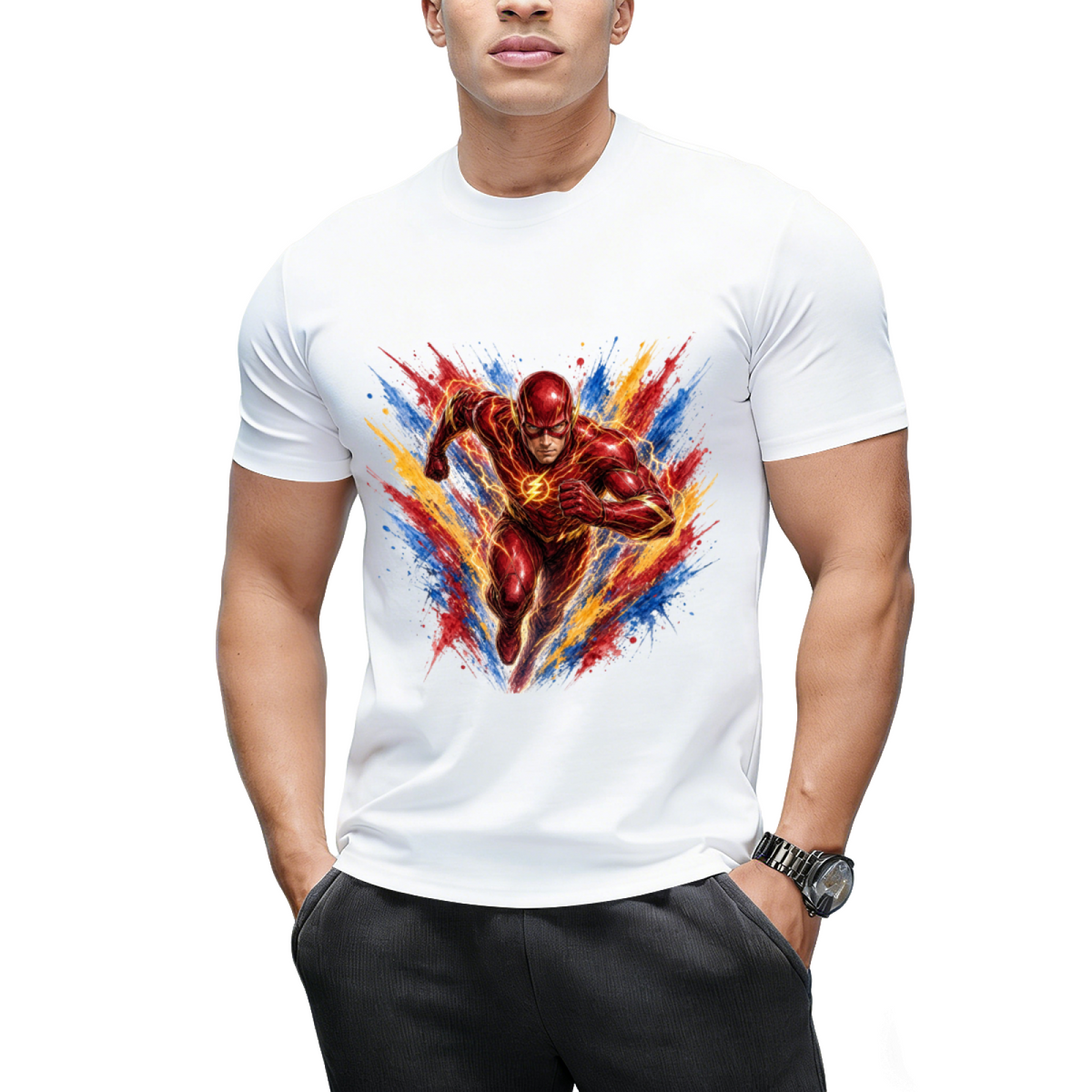 Lightning Newsprint Men's T-Shirt for Weekend Plans