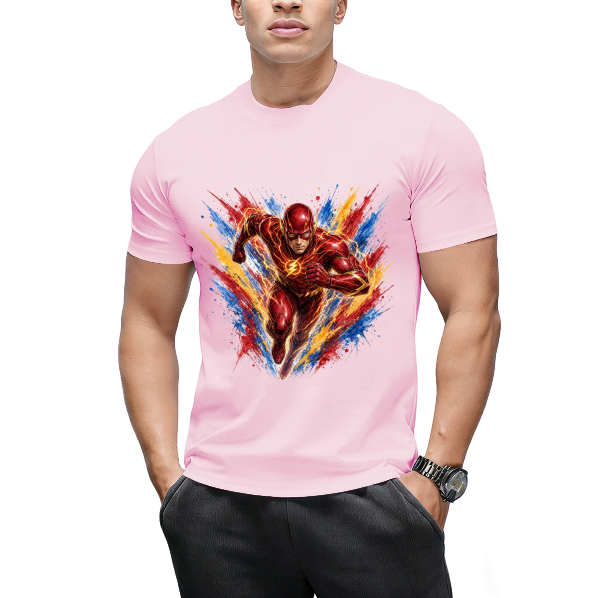 Lightning Newsprint Men's T-Shirt for Weekend Plans