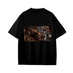 Firelit Feline Throne Kid's T-Shirt for Game Nights