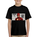 Scarlet Mask Newsprint Kid's T-Shirt for Weekend Wear