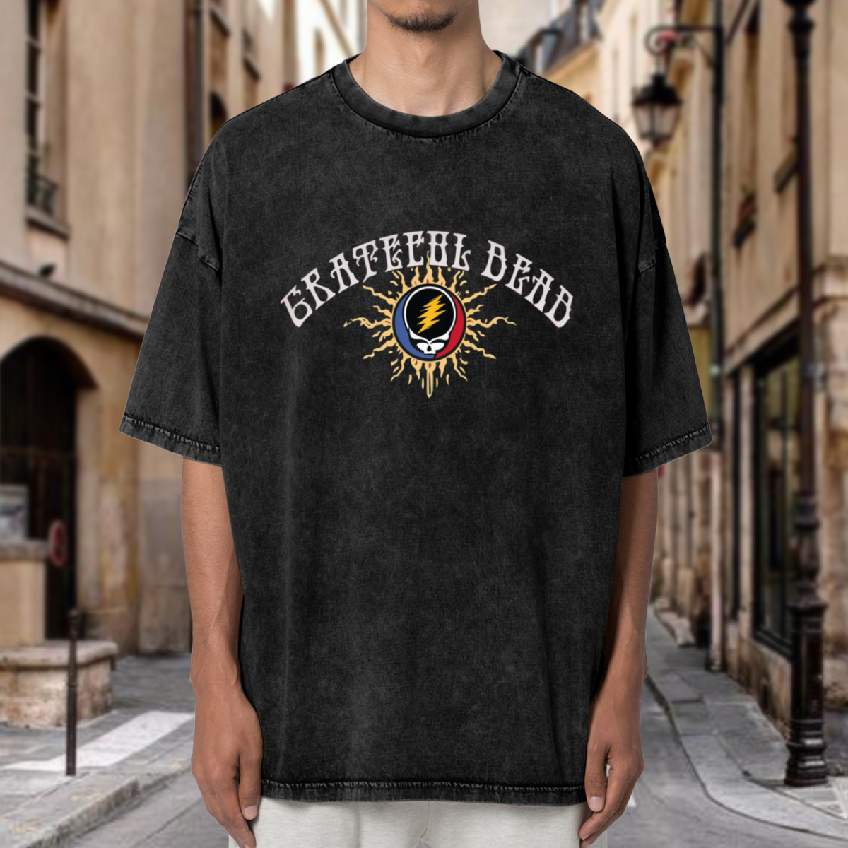 Grateful Dead Flames SYF washed graphic T-shirt, product image