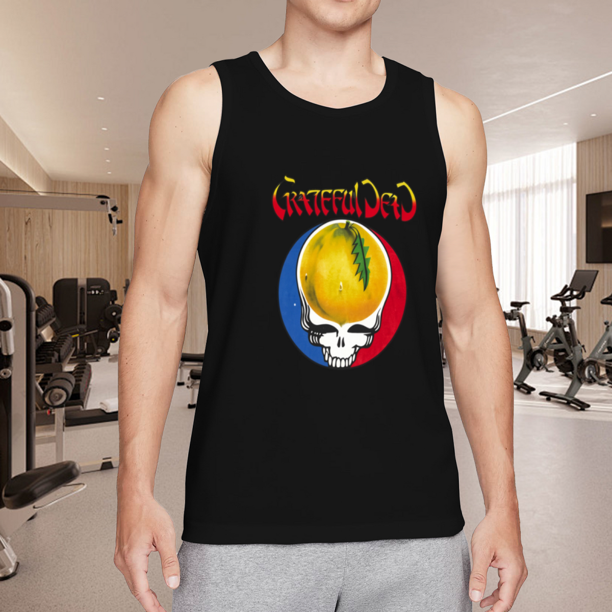 Grateful Dead Yellow Pomelo Stealie graphic tank top product image