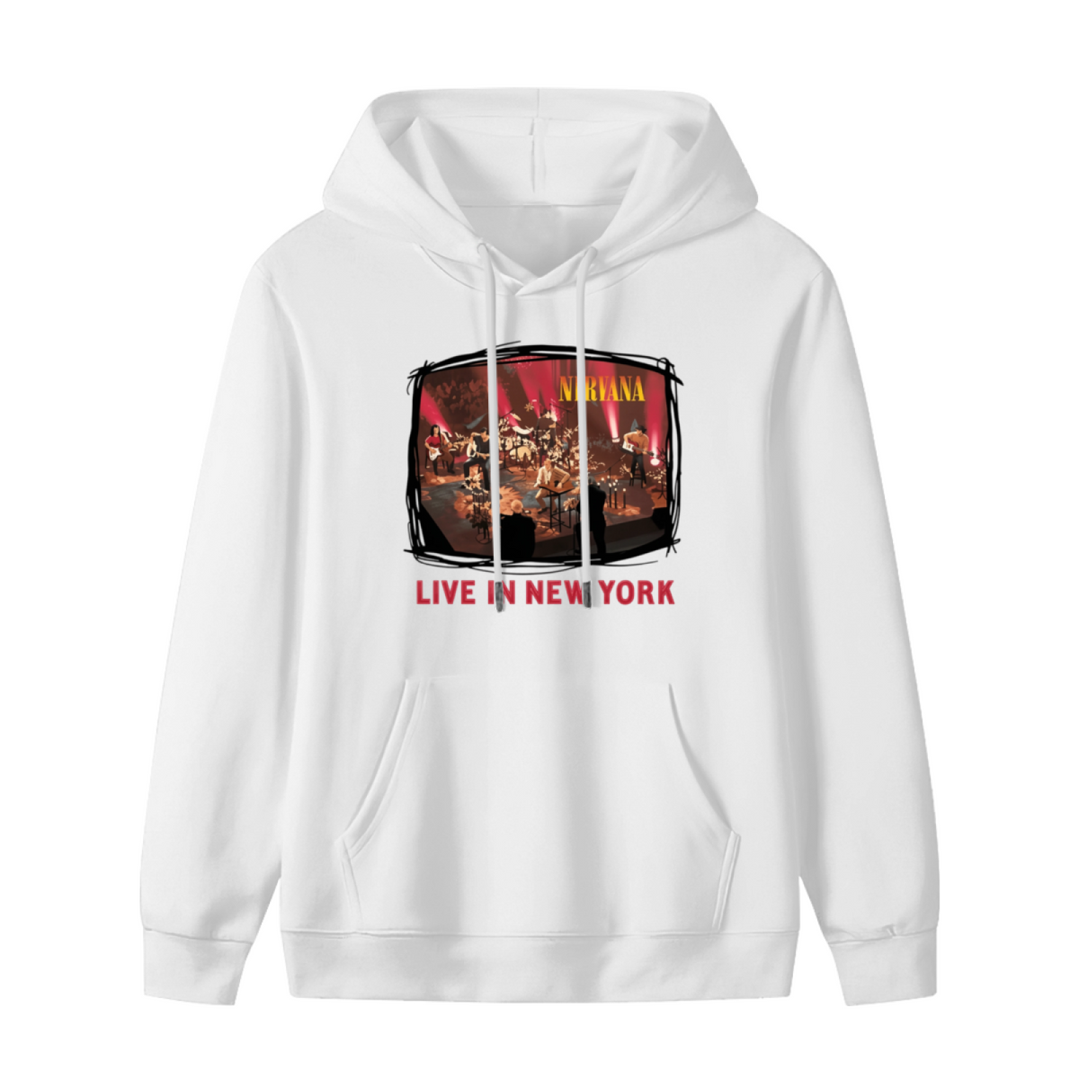 Nirvana Live in New York Photo Hoodie