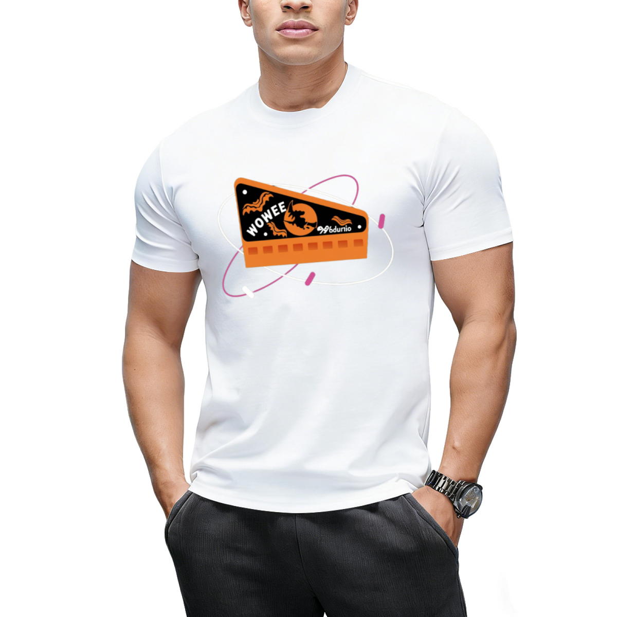 Retro Halloween Wax Candy Whistle Graphic T-Shirt