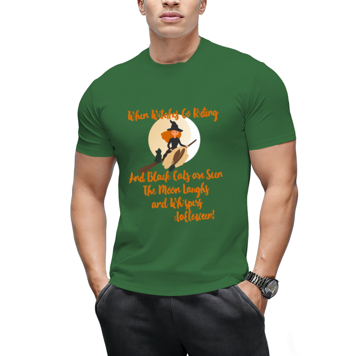 When Witches Go Riding and Black Cats Are Seen Graphic T-Shirt