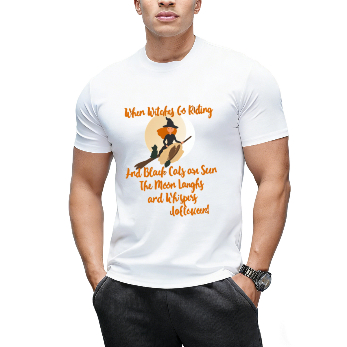 When Witches Go Riding and Black Cats Are Seen Graphic T-Shirt