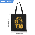 Nirvana In Utero Sketch Canvas Tote Bag — a sketch-themed interpretation of In Utero