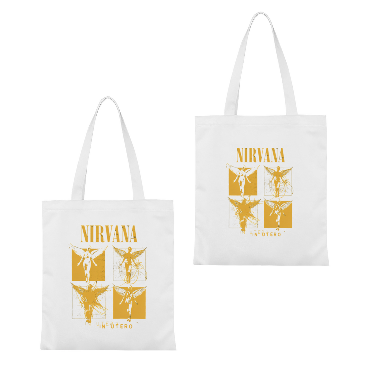 Nirvana In Utero Sketch Canvas Tote Bag