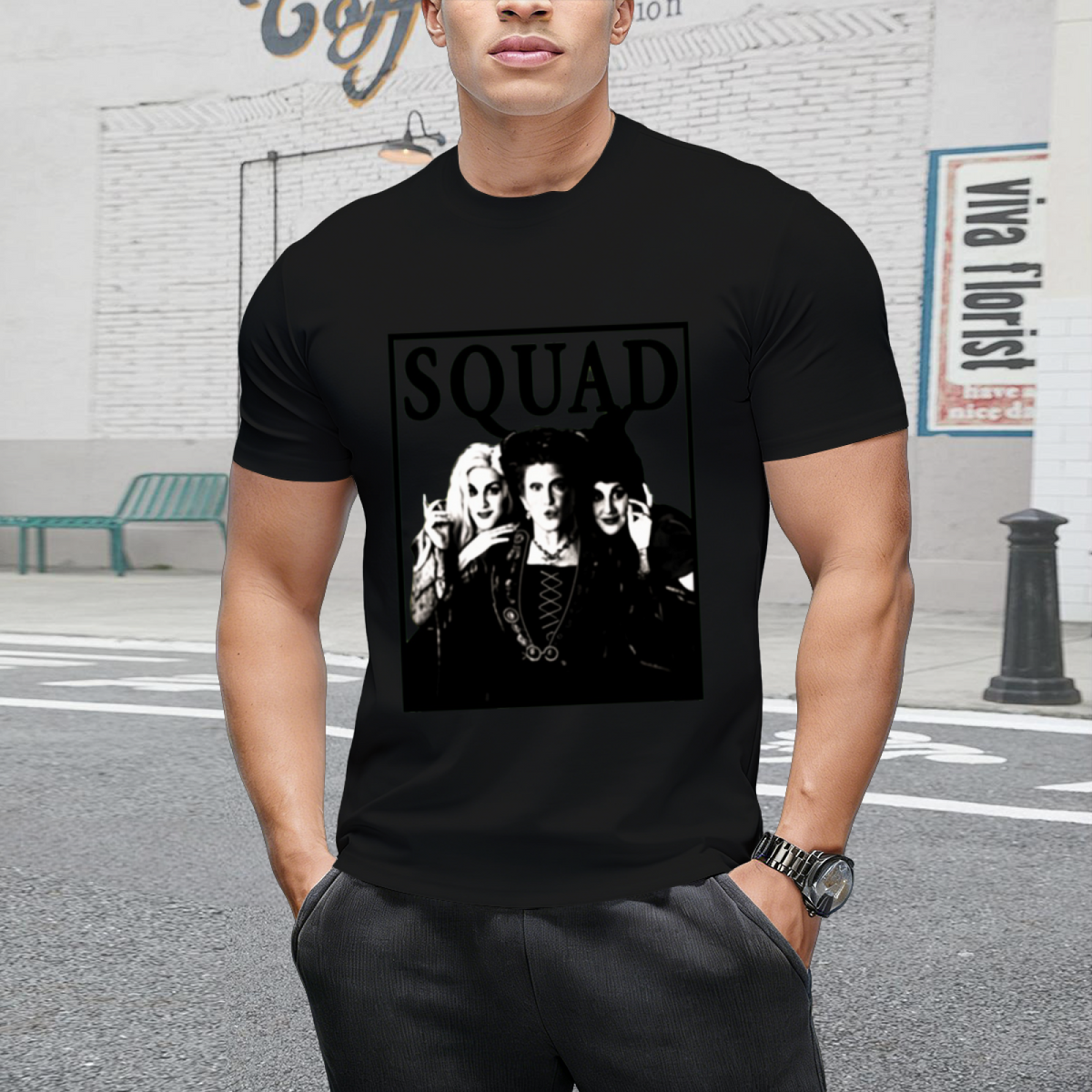 Squad Funny Sanderson Sisters Halloween Witches Graphic T-Shirt