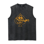 Grateful Dead washed graphic tank top with Ace graphic