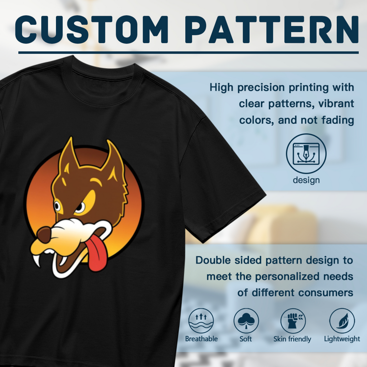 Grateful Dead Jerry Garcia - Wolf Guitar Emblem graphic T-shirt product image