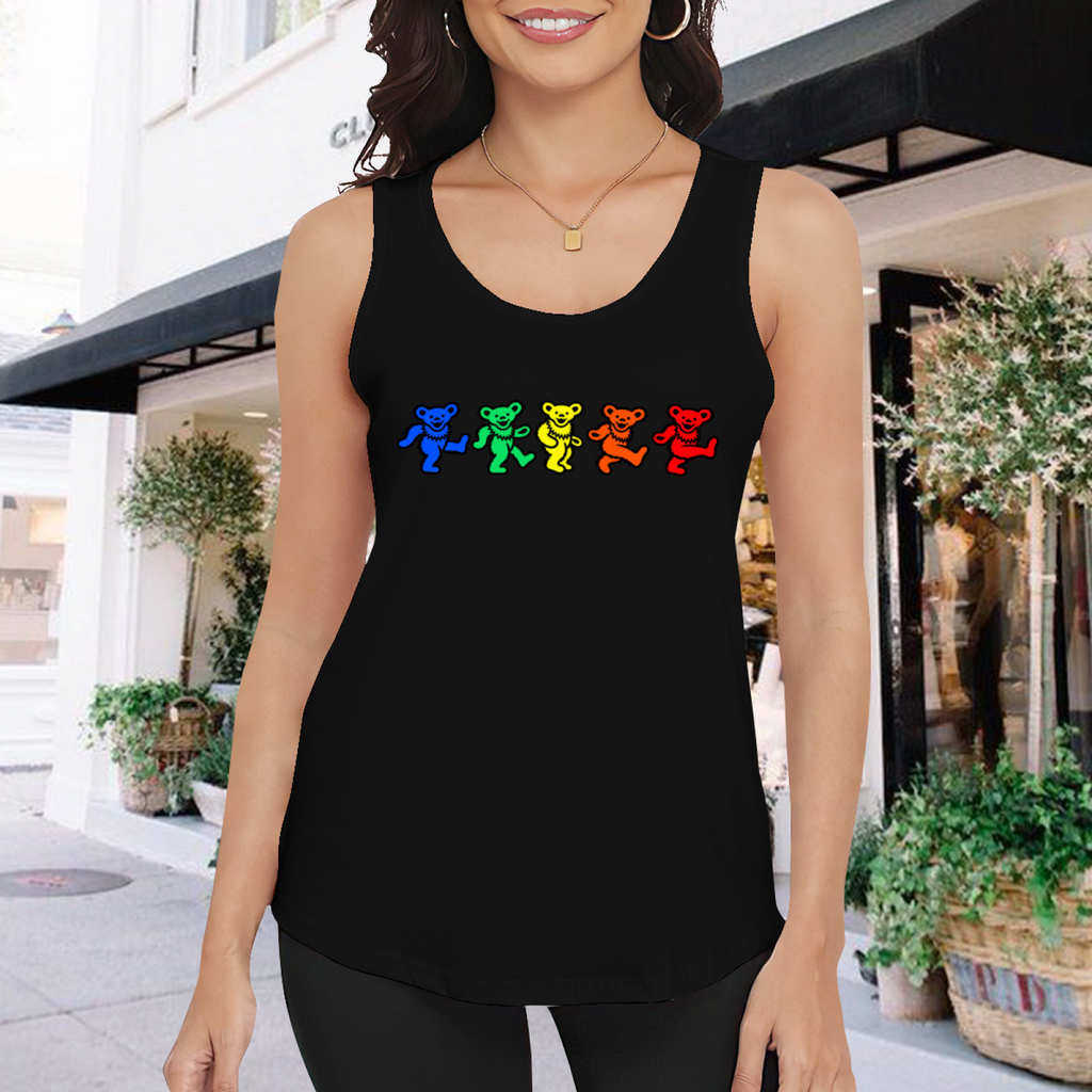 Grateful Dead Rainbow Dancing Bears graphic tank top product image