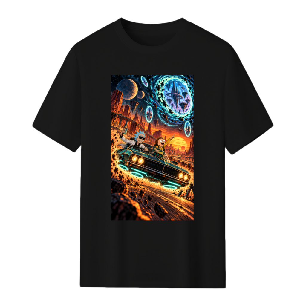 Cosmic Muscle Car Men's T-Shirt for Road Trips
