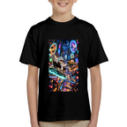 Neon Hoverboard Chase Kid's T-Shirt for Arcade Nights