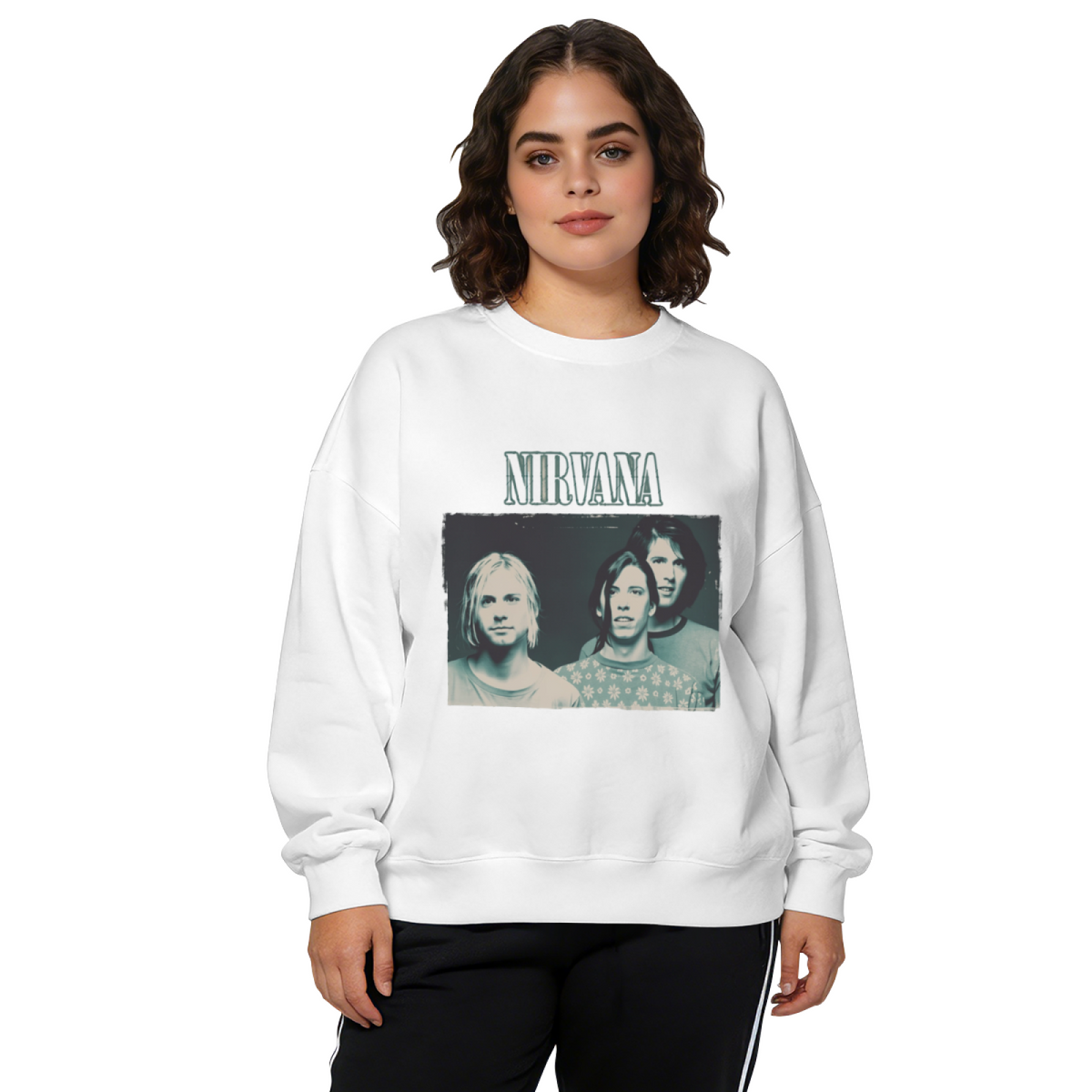 Nirvana Blue Band Portrait Crewneck Sweatshirt