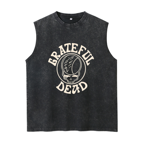 Grateful Dead washed graphic tank top with Tennis Polo graphic