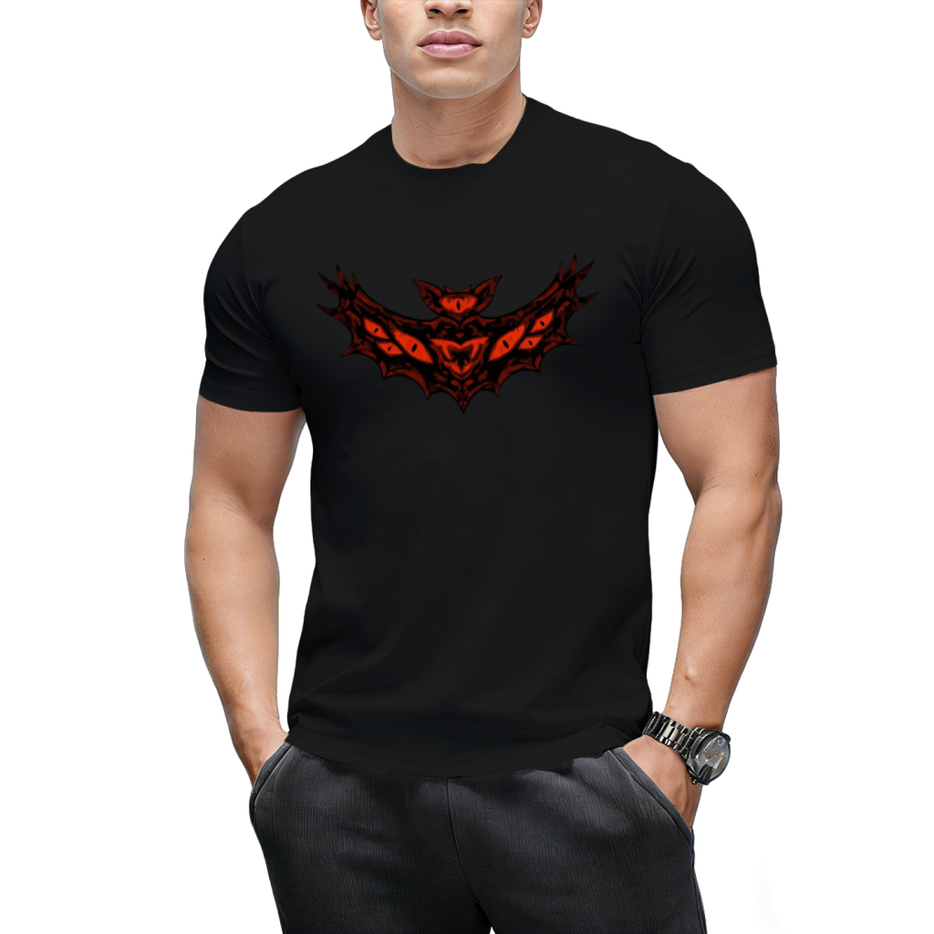 Infernal Bat Haunting Red Eyes Graphic T-Shirt