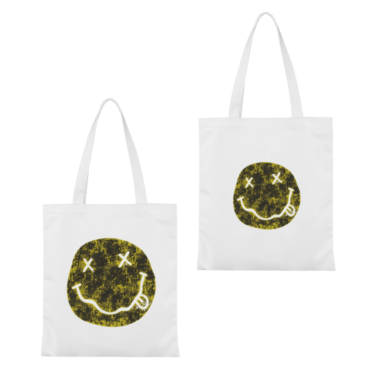 Nirvana I'm So Happy Smiley Canvas Tote Bag