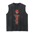 Grateful Dead washed graphic tank top with Vintage Steal Your Face graphic