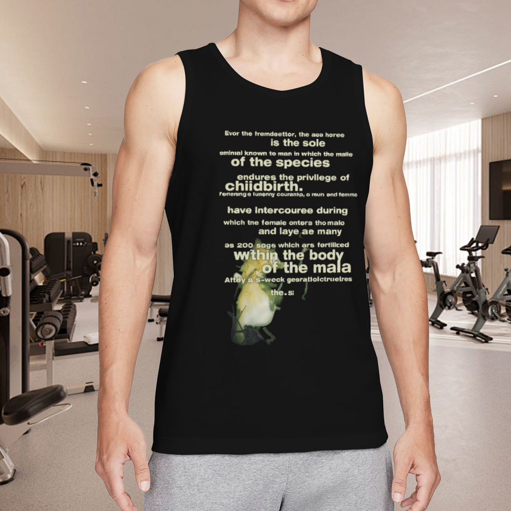 Nirvana Seahorse Reproduction Text Graphic Tank Top product image featuring seahorse and reproduction lettering