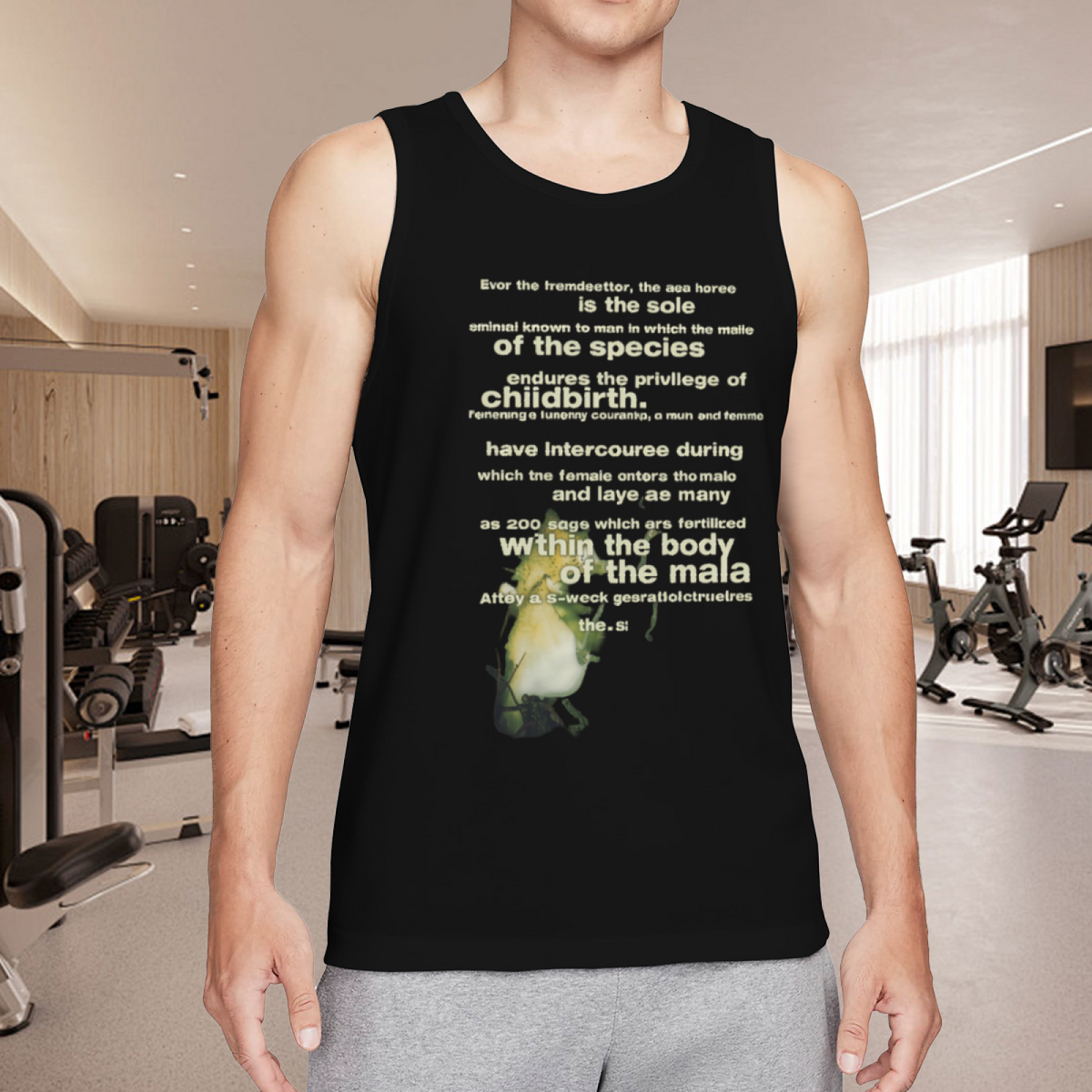 Nirvana Seahorse Reproduction Text Graphic Tank Top product image featuring seahorse and reproduction lettering