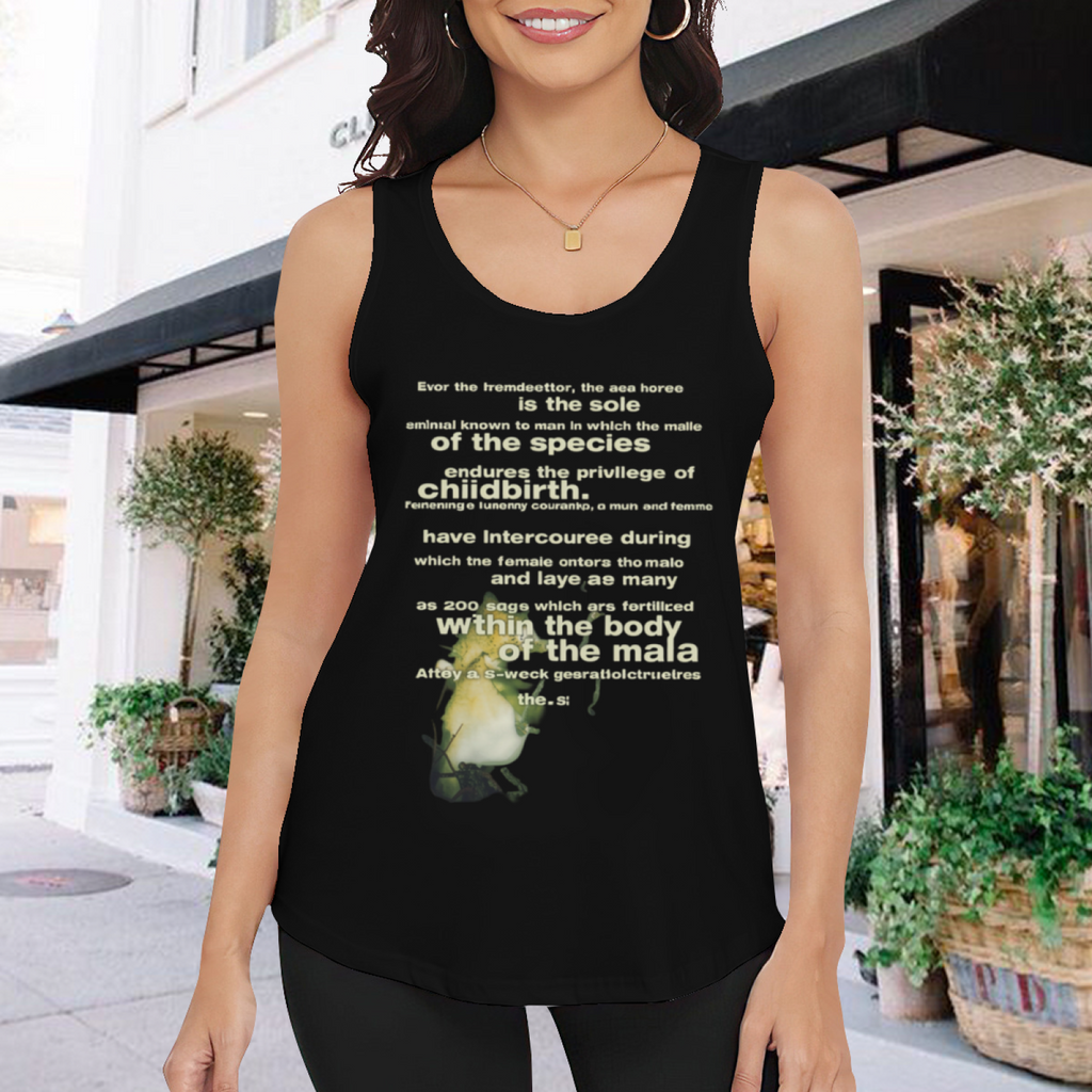 Nirvana Seahorse Reproduction Text Graphic Tank Top product image featuring seahorse and reproduction lettering