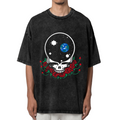 Front view of Grateful Dead Space Your Face washed graphic T-shirt