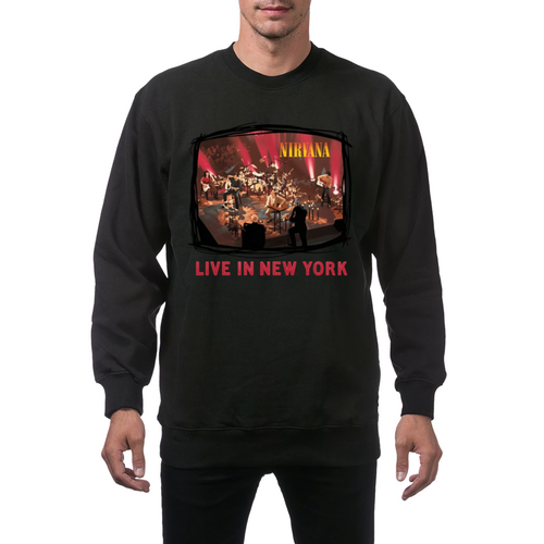 Artwork preview for Nirvana Live in New York Crewneck Sweatshirt