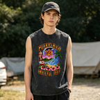Grateful Dead washed graphic tank top with Puerto Rico United States Of Dead graphic