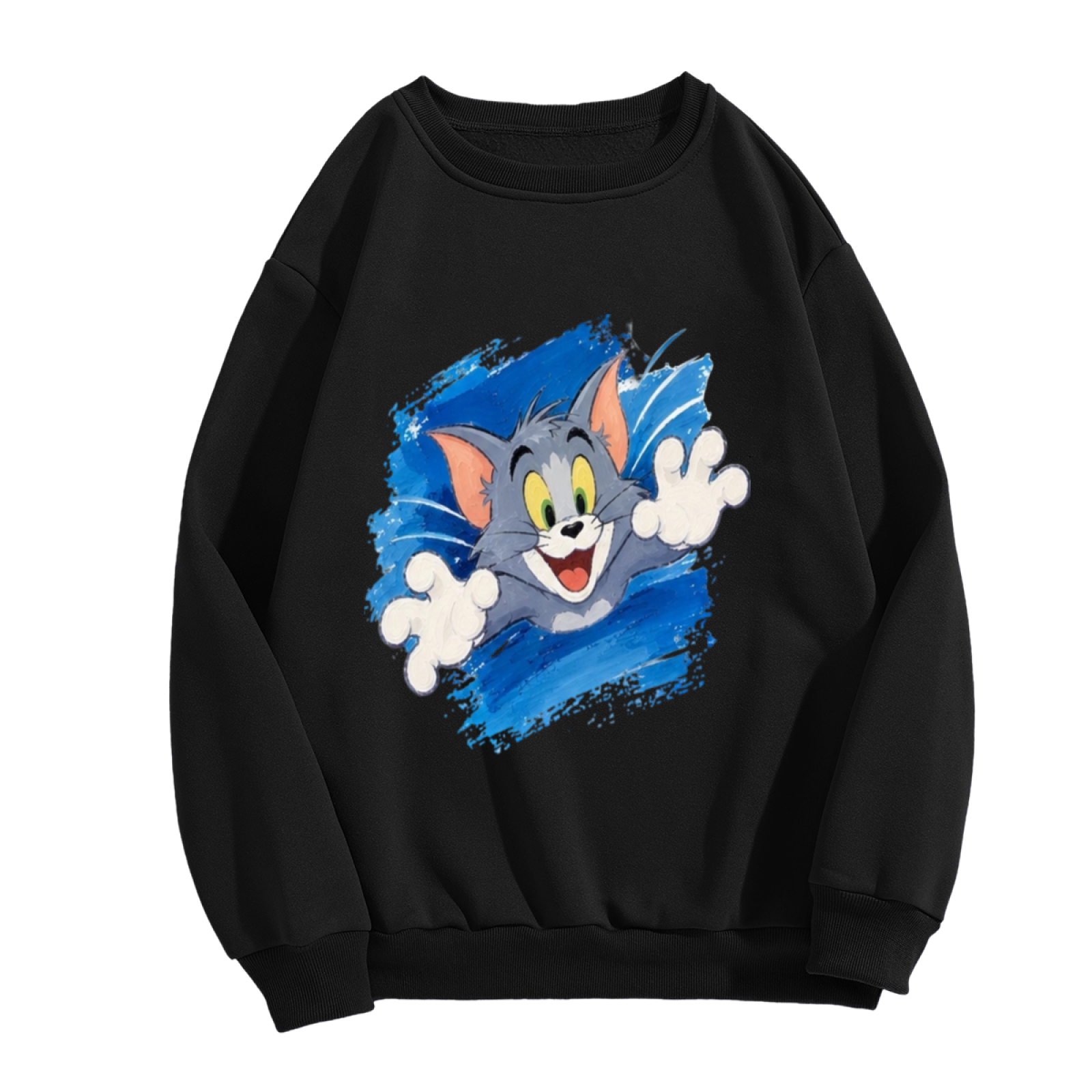 Tom Cat Jumping Attack Paint Splash Sweatshirt