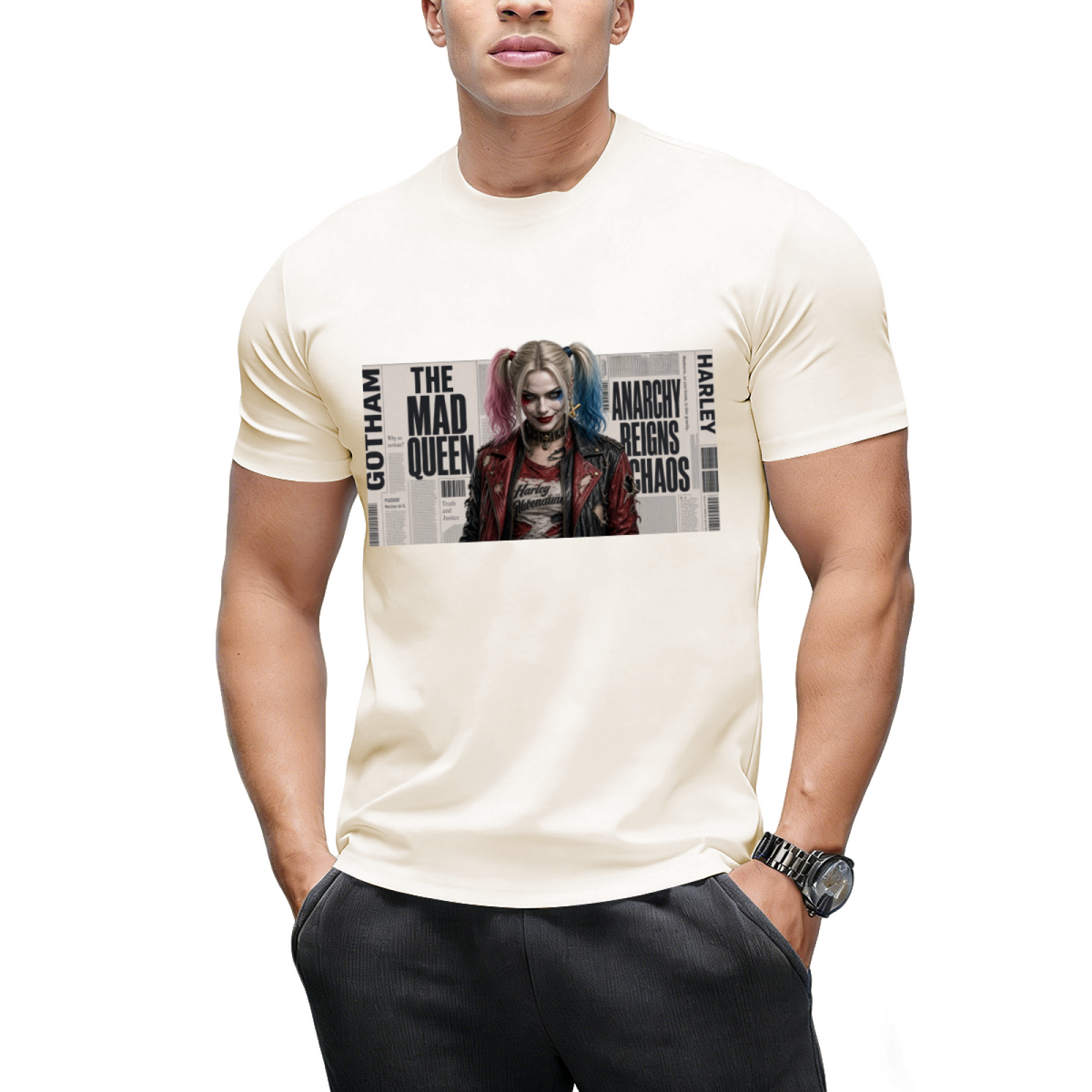 Rebel Pigtails Collage Men's T-Shirt for Costume Parties
