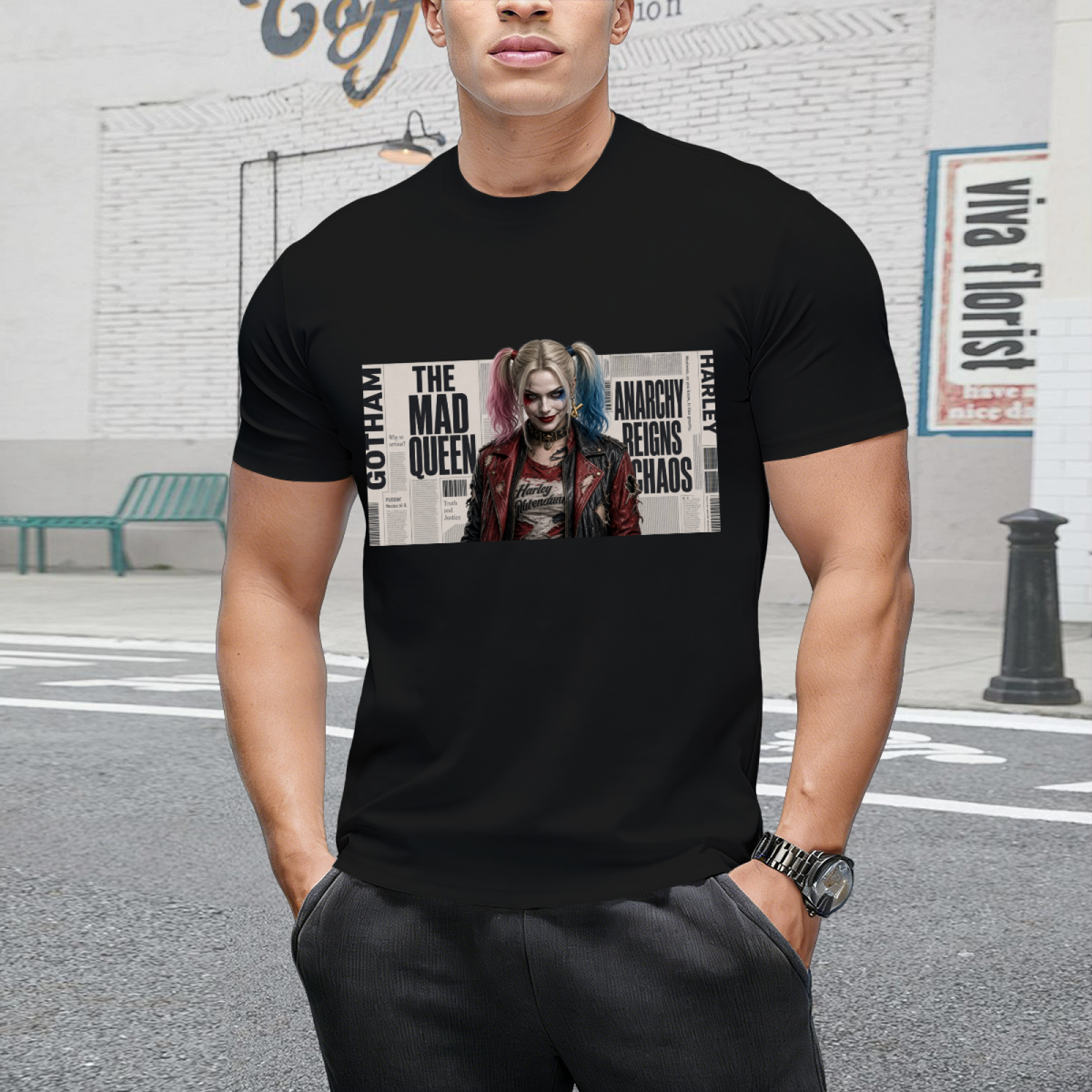 Rebel Pigtails Collage Men's T-Shirt for Costume Parties