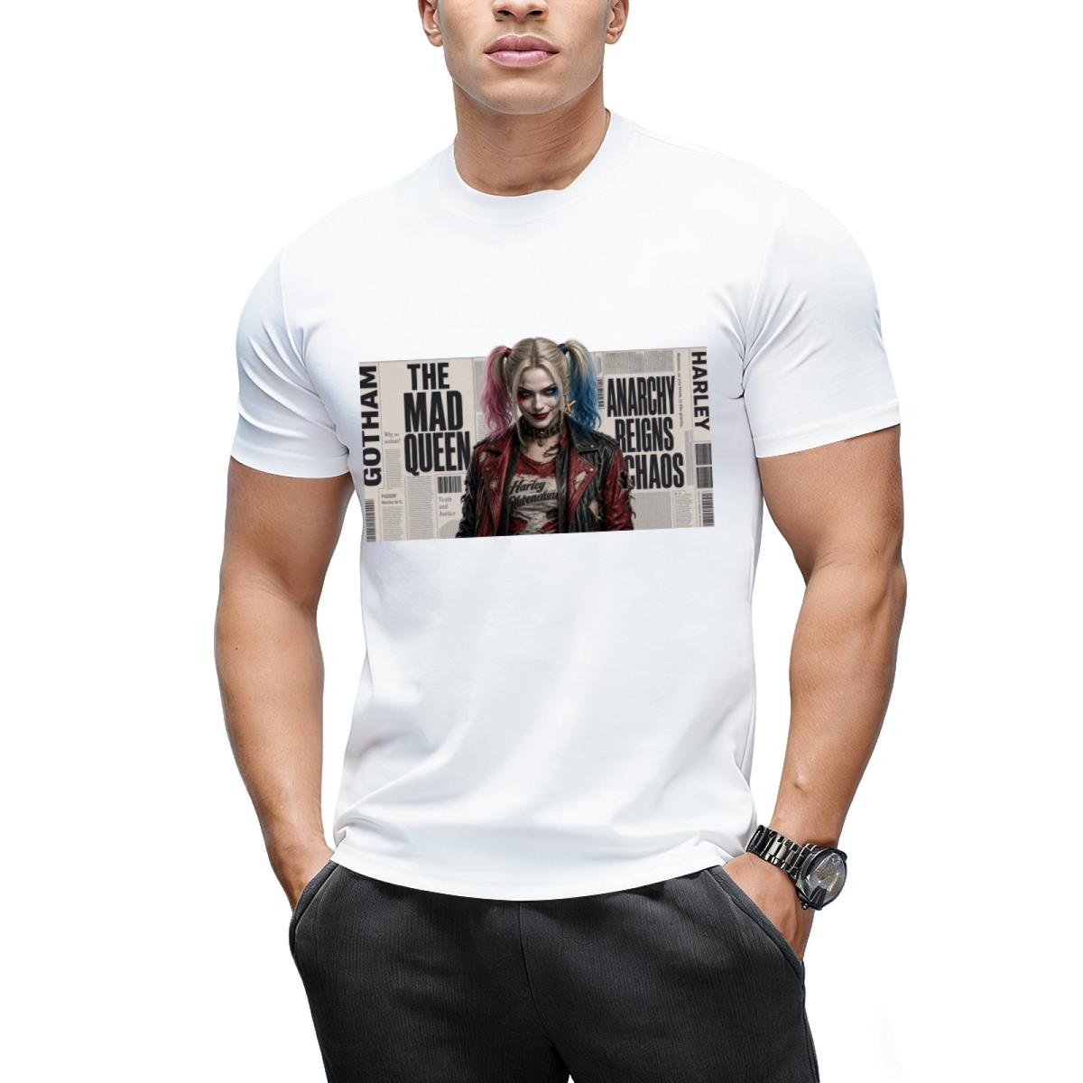 Rebel Pigtails Collage Men's T-Shirt for Costume Parties