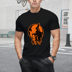 Vintage Halloween Moon and Resting Witch Graphic T-Shirt