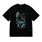 Galaxy Whale Riders Women's T-Shirt for Vacation Wear