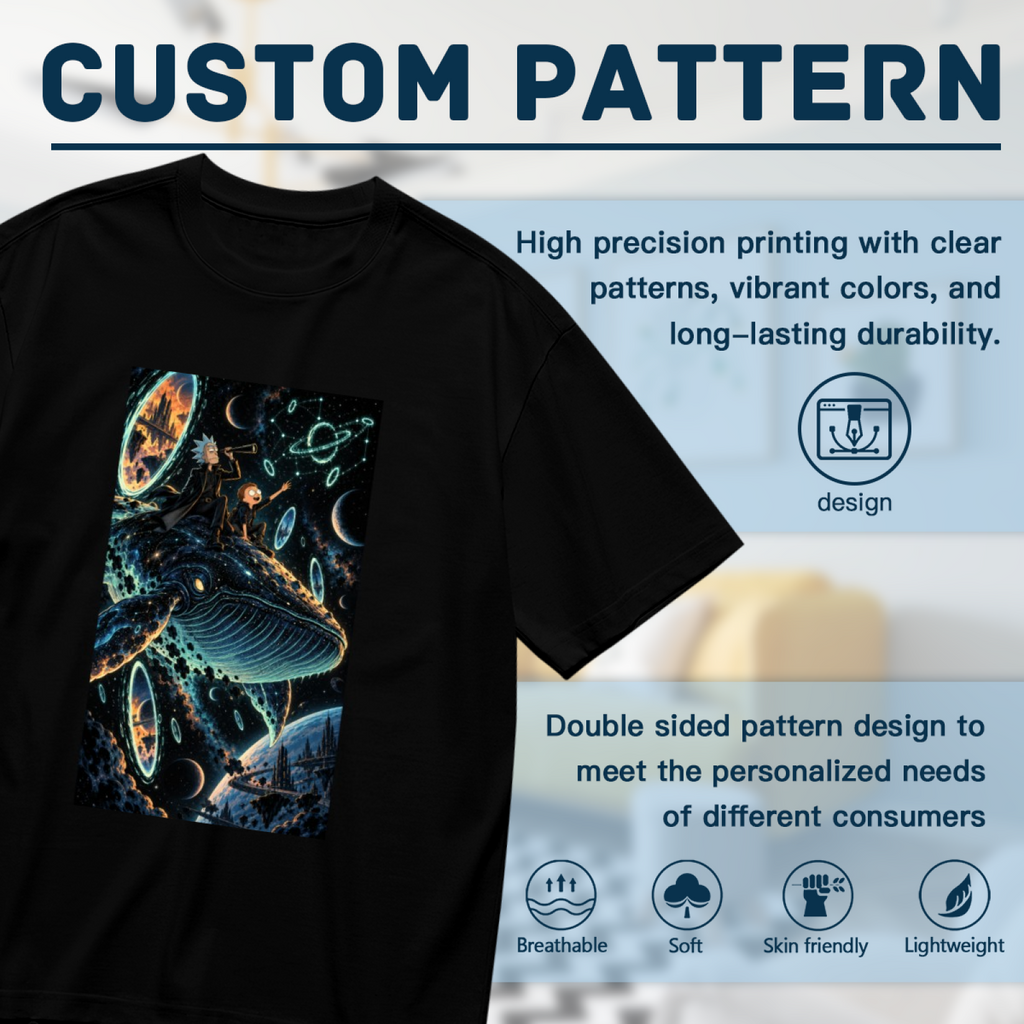 Galaxy Whale Riders Women's T-Shirt for Vacation Wear