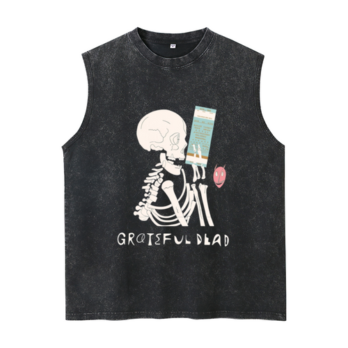 Grateful Dead washed graphic tank top with Friend Of The Devils graphic