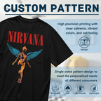 Nirvana In Utero Blue Anatomical Angel Graphic T-Shirt — product design preview of the artwork; a blue winged anatomical angel is the central image