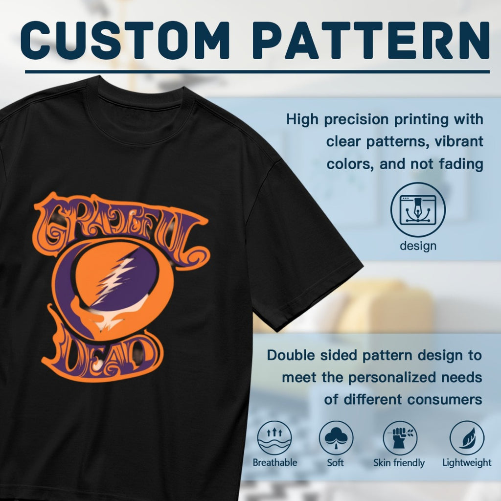 Grateful Dead Orange Purple Steal Your Face graphic T-shirt product image