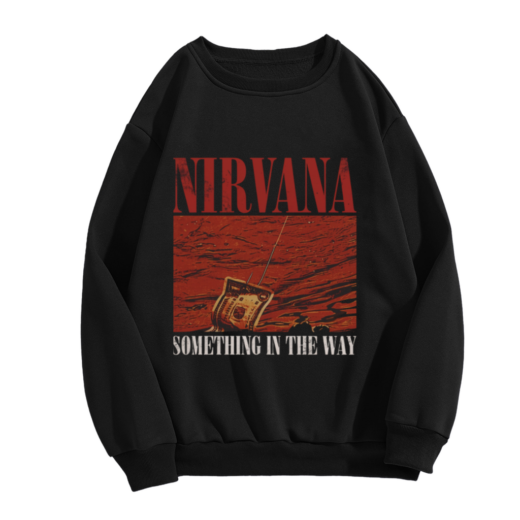 Crewneck sweatshirt product image with Something in the Way song-inspired artwork