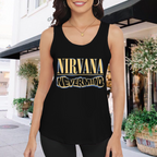 Nirvana Nevermind Blue Yellow Logo Graphic Tank Top product image featuring Nevermind blue and yellow lettering
