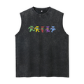 Grateful Dead washed graphic tank top with Dancing Bears Navy graphic
