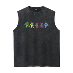 Grateful Dead washed graphic tank top with Dancing Bears Navy graphic