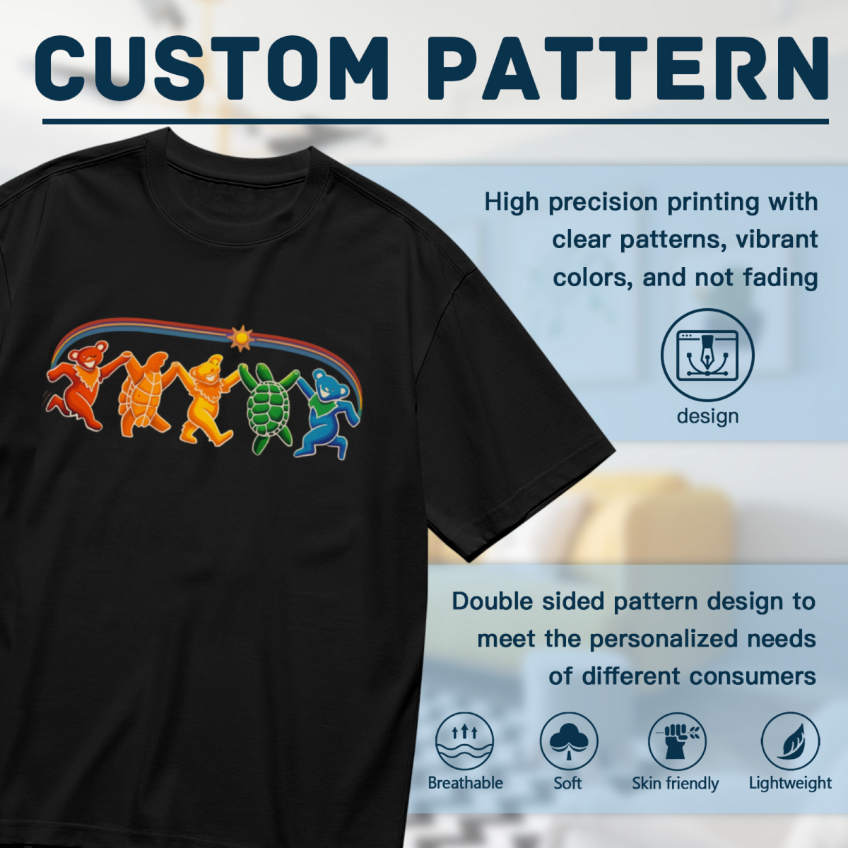 Grateful Dead Rainbow Critters graphic T-shirt product image