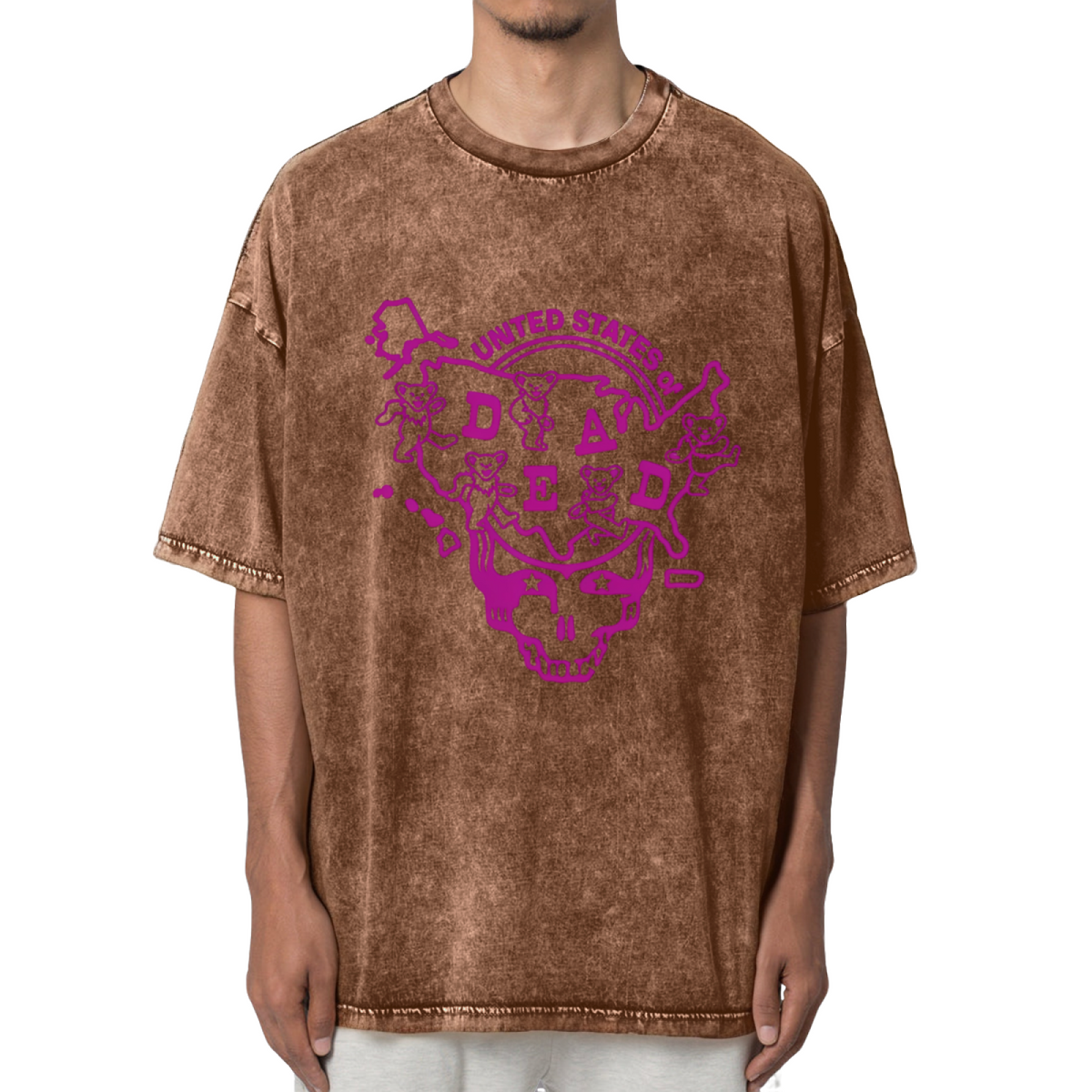 Grateful Dead Louisiana United States of Dead Washed Graphic T-Shirt