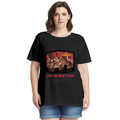 Graphic T-shirt product image with live in new york stage photo artwork, black colorway