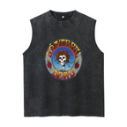 Grateful Dead washed graphic tank top with Skull Roses Bertha graphic