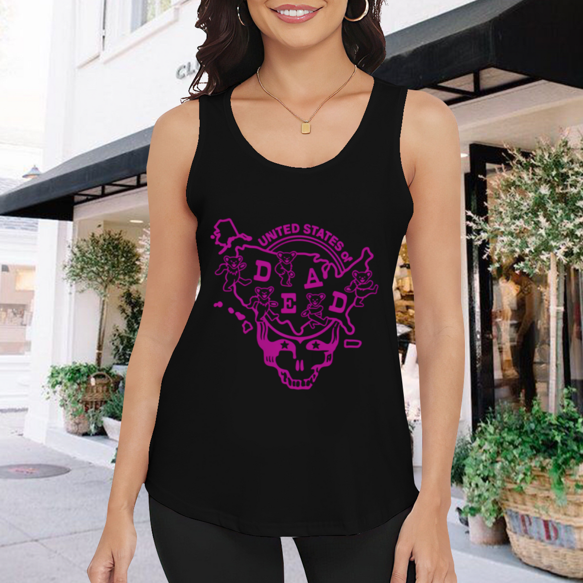 Grateful Dead Louisiana United States of Dead graphic tank top product image