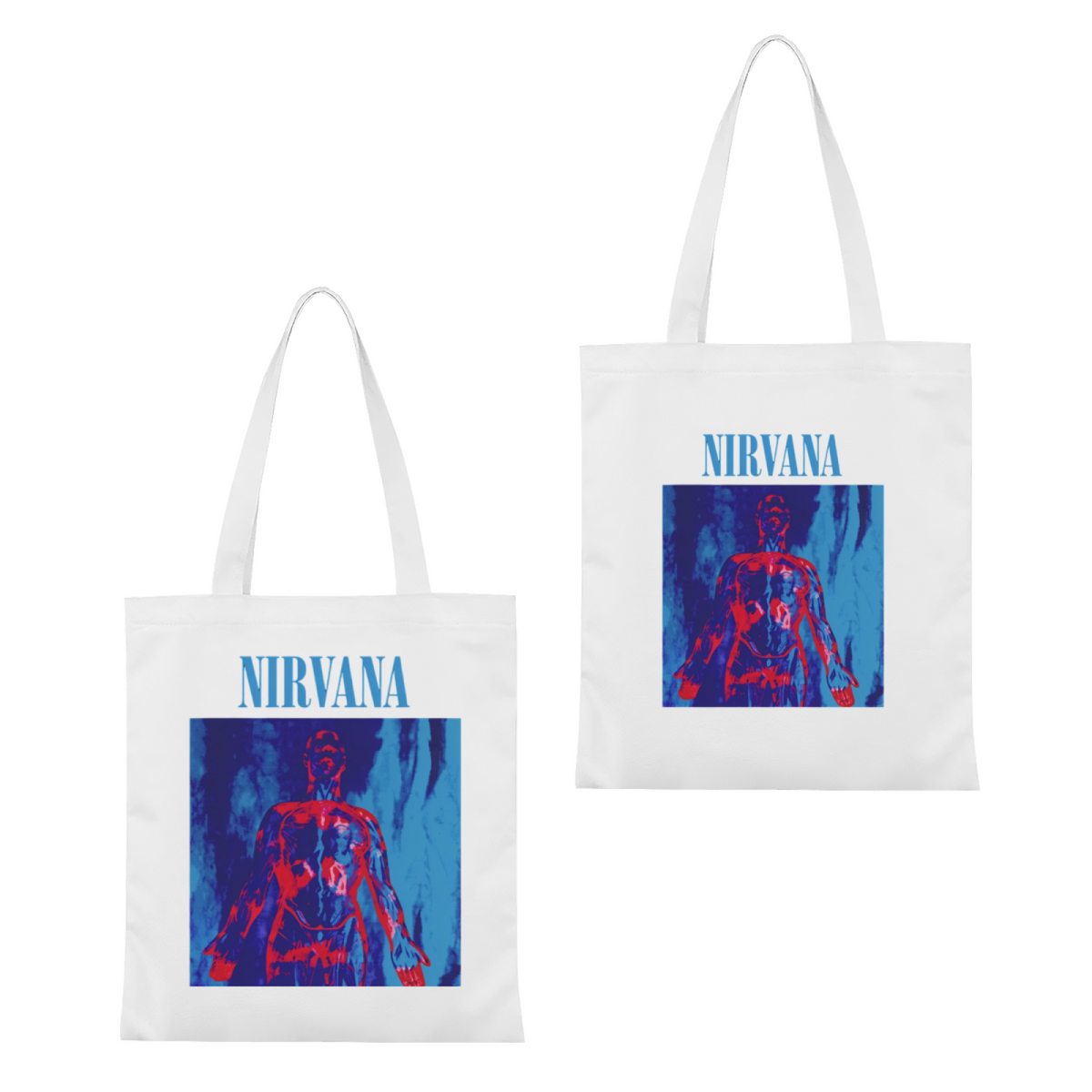 Nirvana Sliver Black Graphic Canvas Tote
